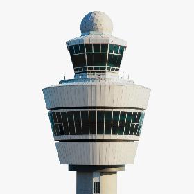 3D Airport Control Tower Amsterdam model